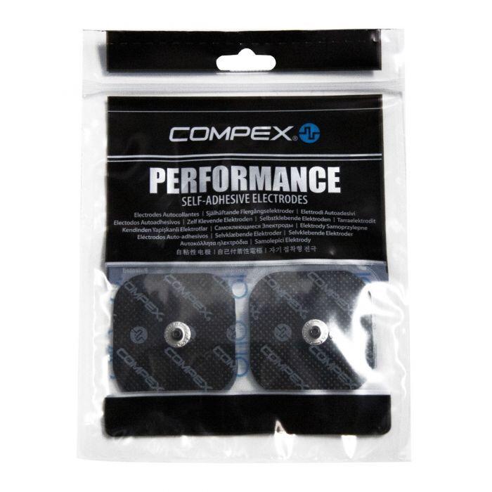 Compex 4 Eletrodos Performance Snaps 5x5 cm Cor: Preto