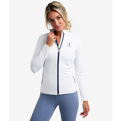 Performance Sweat Zippé Manches Longues de Tennis/Padel Femme Blanche