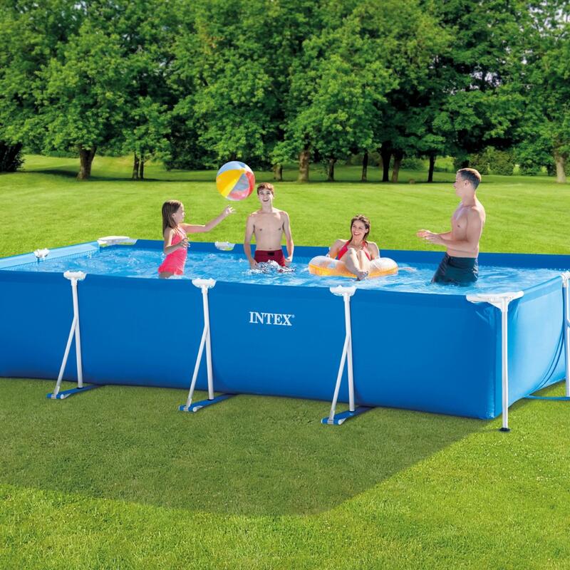 Piscine rectangulaire Intex 450x220x84 cm avec Accessoires - 2827420