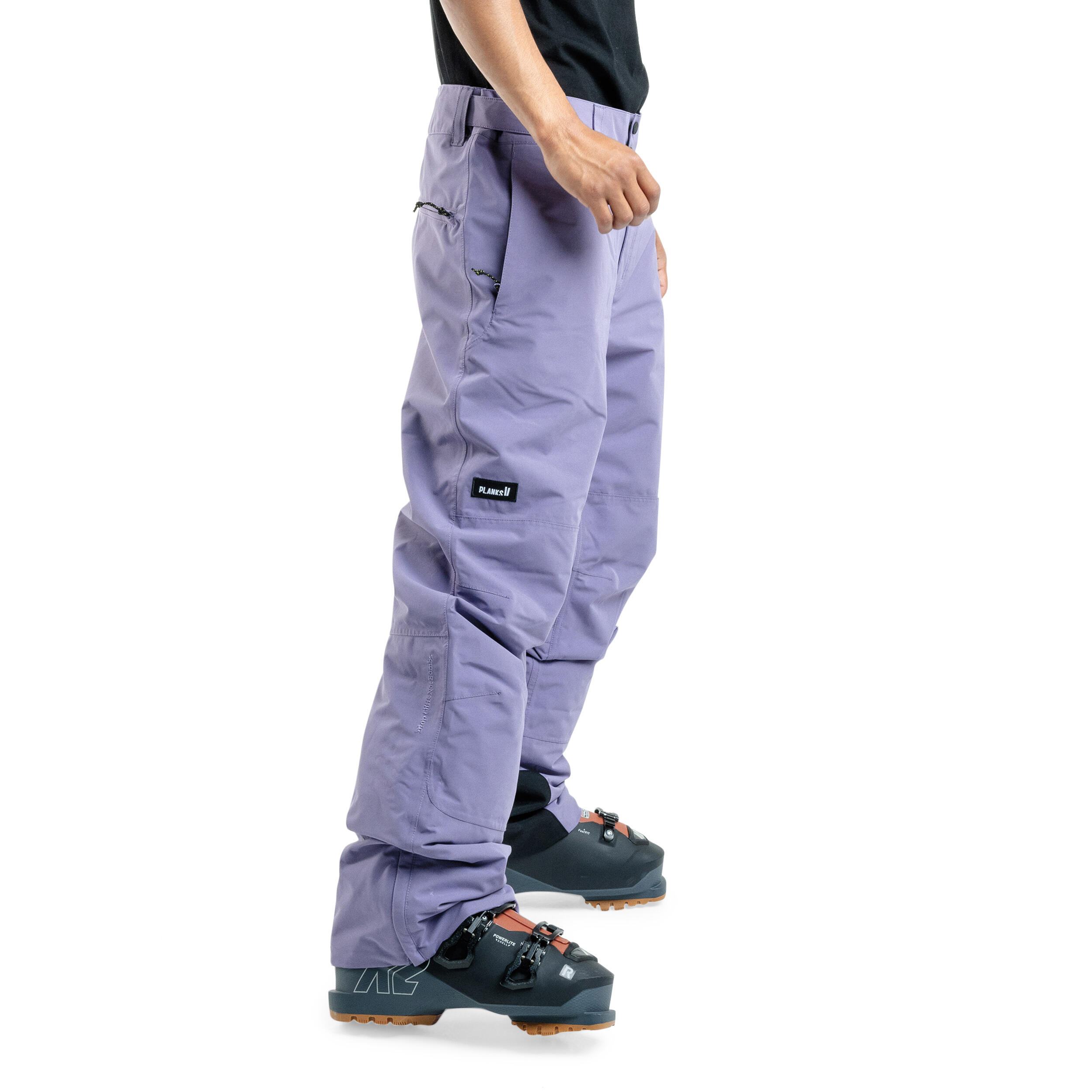 Planks Easy Rider Men's Ski Pants in Steep Purple with Pockets - Sports Trousers 2/4