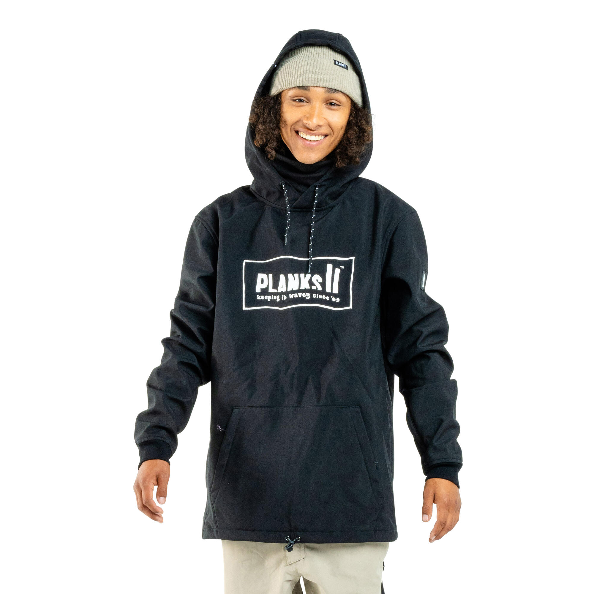 PLANKS Planks Parkside Men's Softshell Hoodie in Black - Sports Hooded Sweatshirt