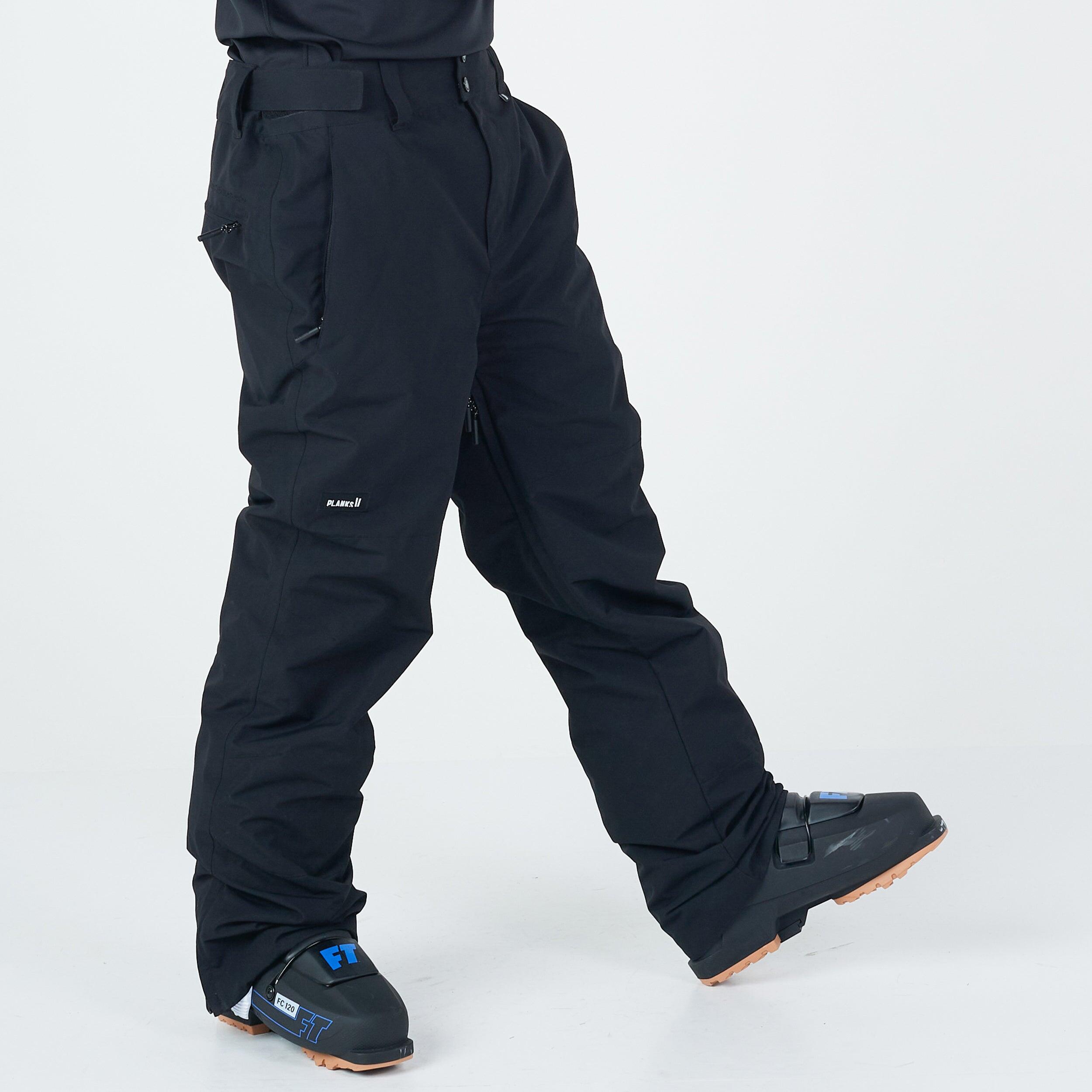 Planks Easy Rider Men's Ski Pants in Black with Pockets - Breathable Trousers 4/6