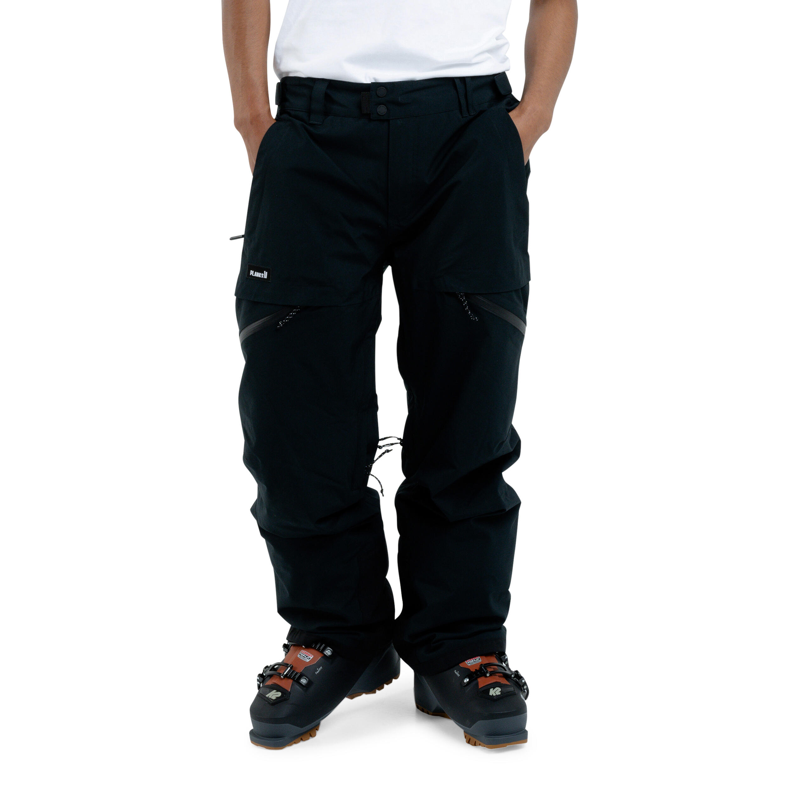 PLANKS Planks Good Times Men's Insulated Ski Pants in Black Thermal Winter Trousers