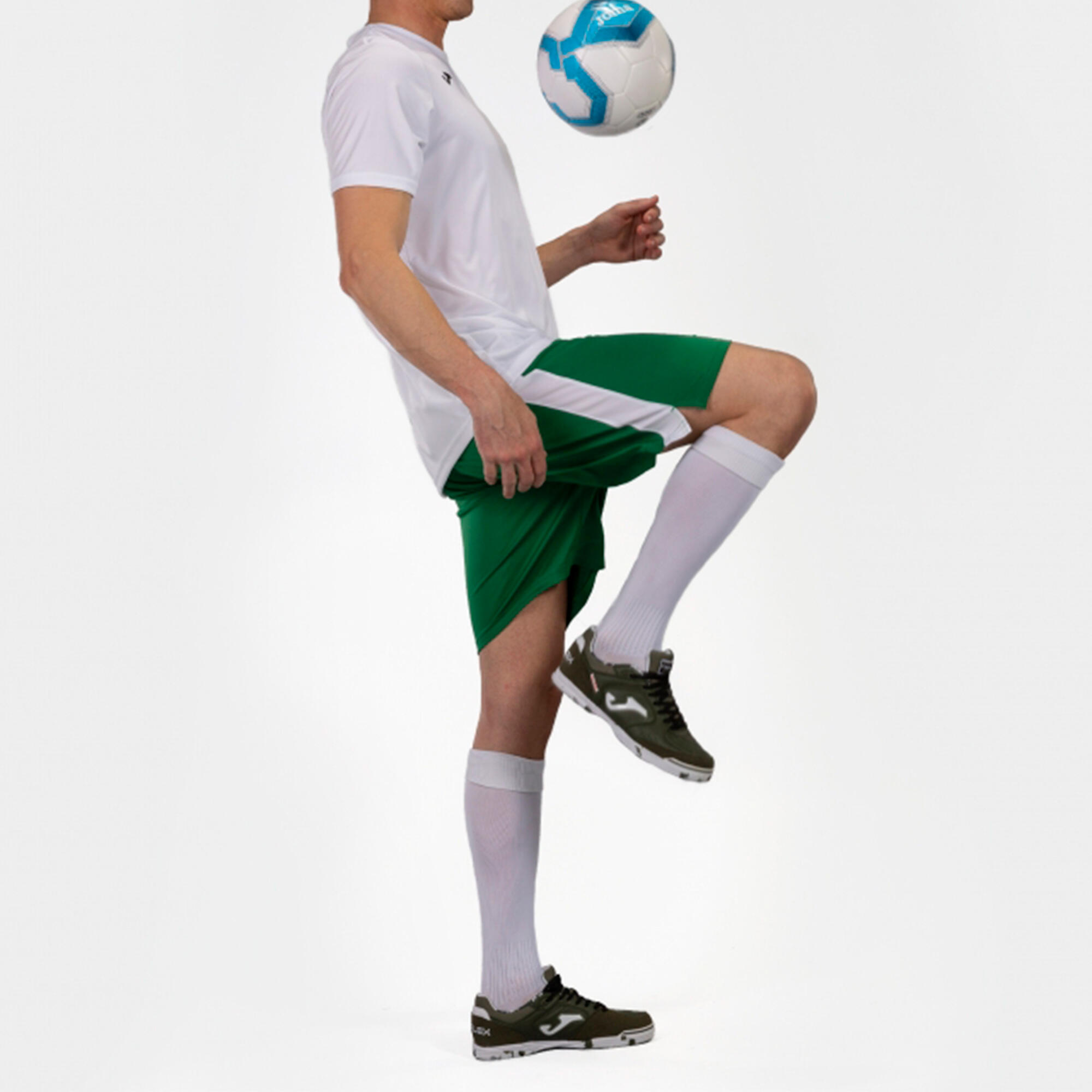 Camiseta Manga Corta Fútbol Niños Joma Combi Blanco 4/4