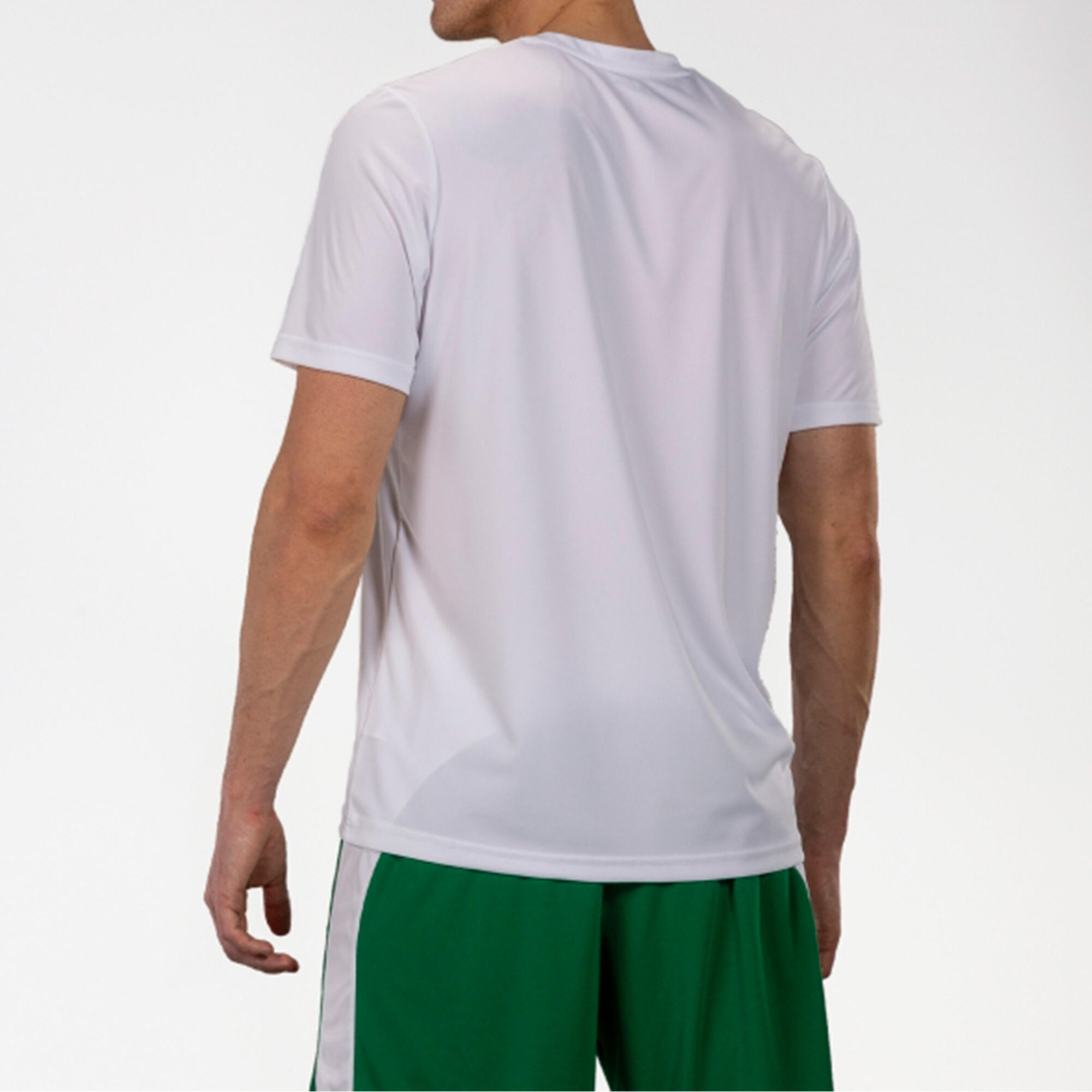 Camiseta Manga Corta Fútbol Niños Joma Combi Blanco 3/4