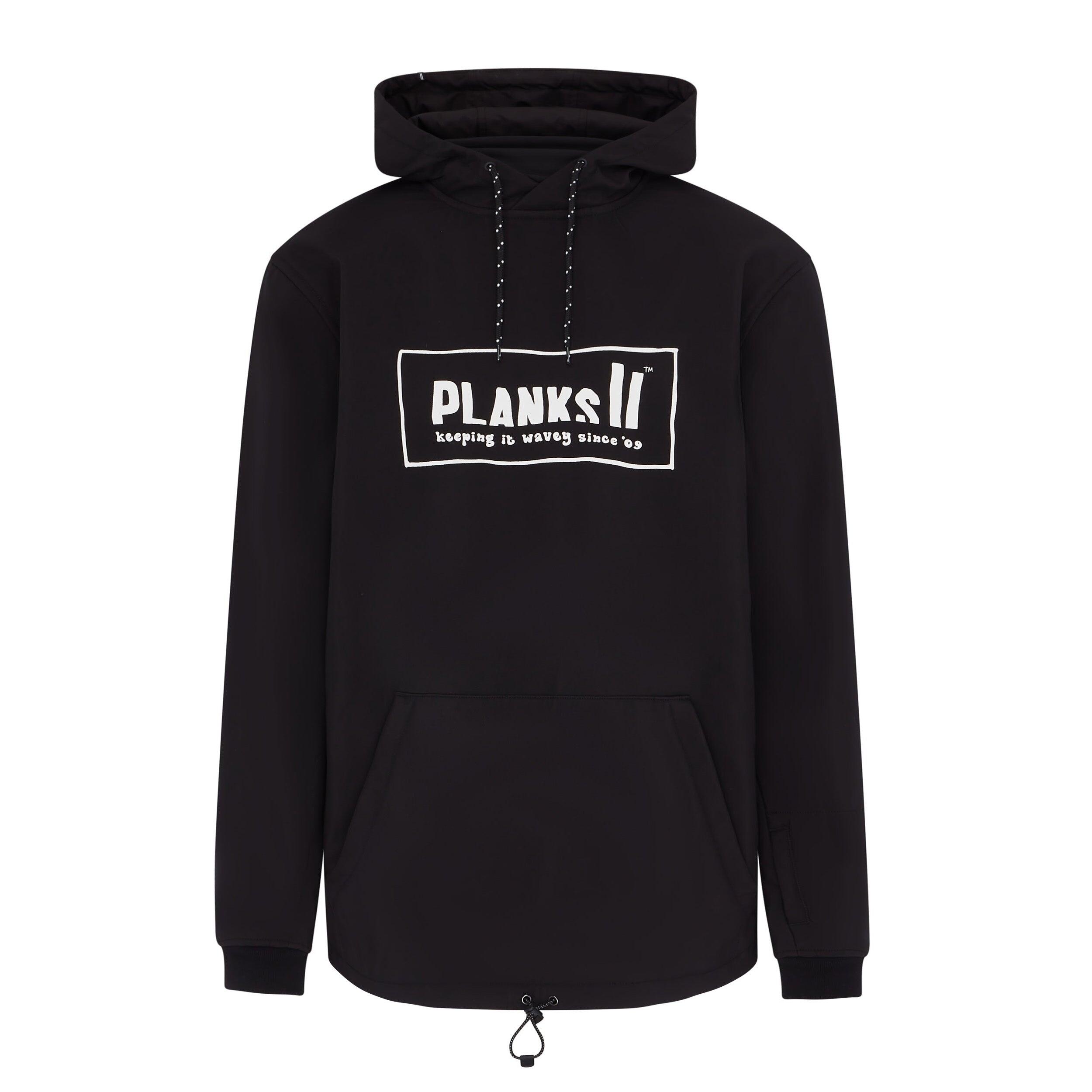 Planks Parkside Men's Softshell Hoodie in Black - Sports Hooded Sweatshirt 6/7