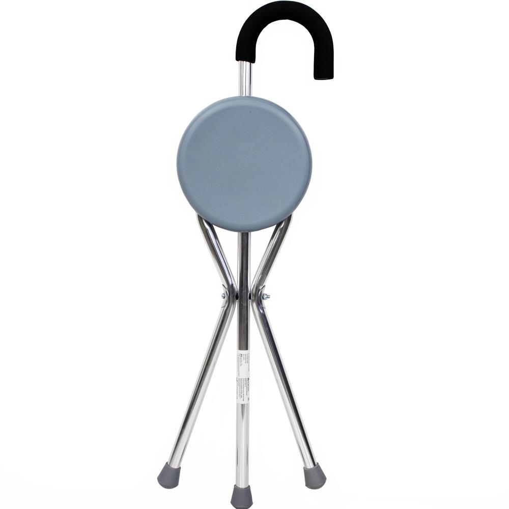 Wandelstok met opvouwbaar zitje Aluminium driepoot Kruk Tot 90 kg 3/7