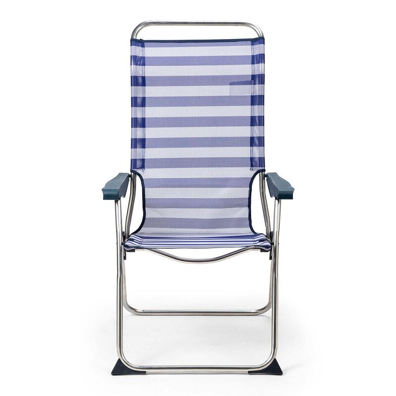 Cadeira de praia jogável Solenny 5 posições com backup anatômico 67x63x114 cm