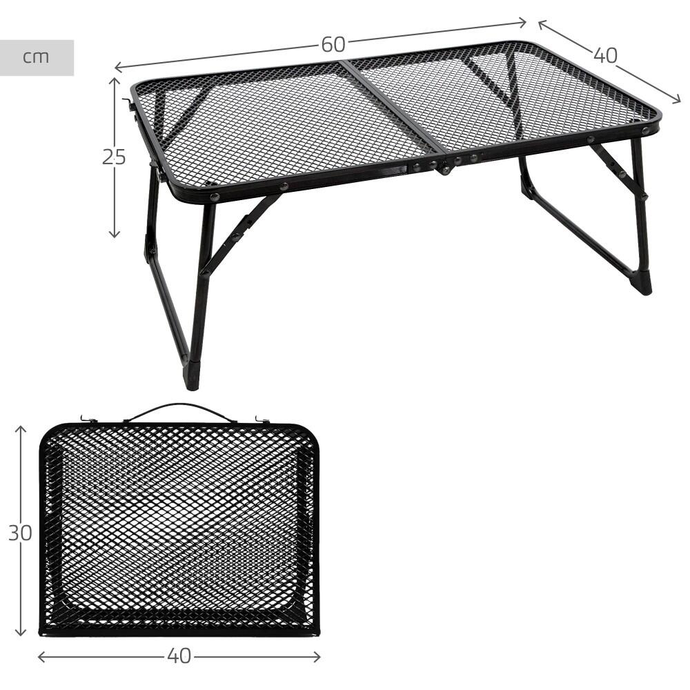 Aktive Mesa de acampamento dobrável pequena com mala preta ultraleve 4/7