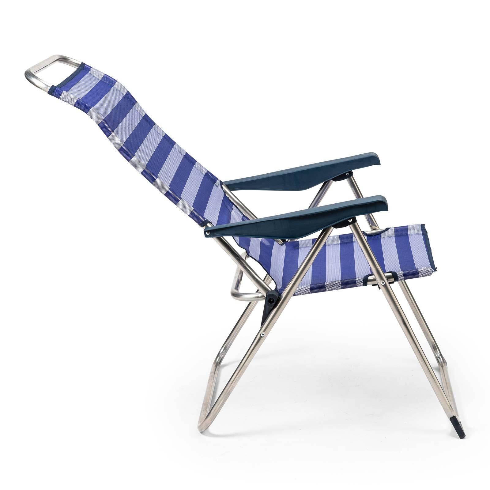 Cadeira de praia jogável Solenny 5 posições com backup anatômico 67x63x114 cm 5/5
