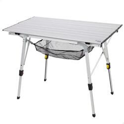 Table de camping pliante Aktive en aluminium, réglable en hauteur avec filet