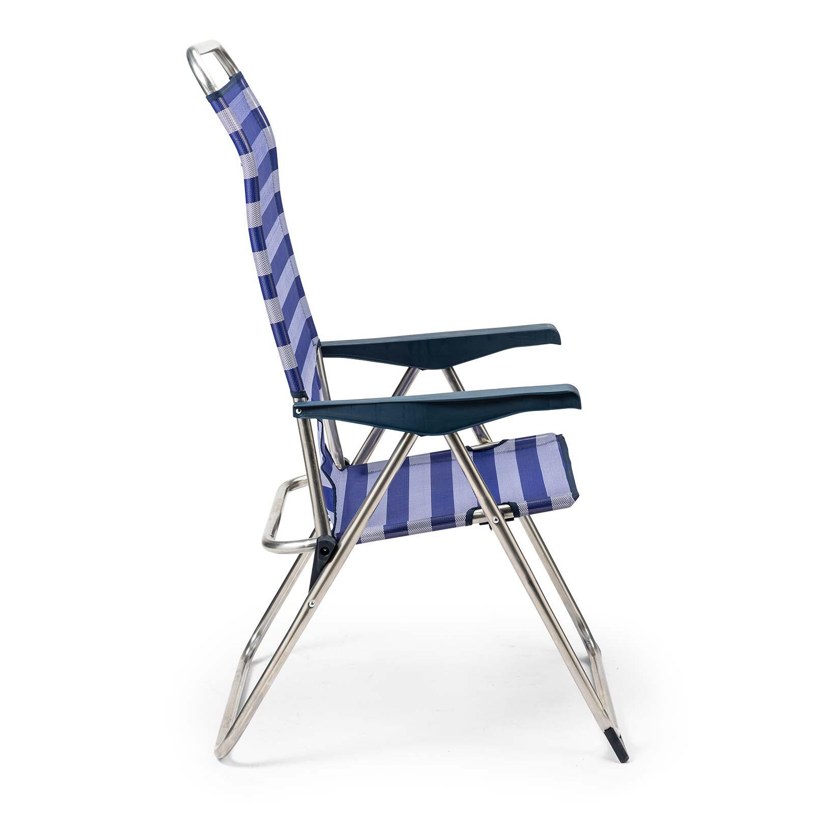 Cadeira de praia jogável Solenny 5 posições com backup anatômico 67x63x114 cm 3/5