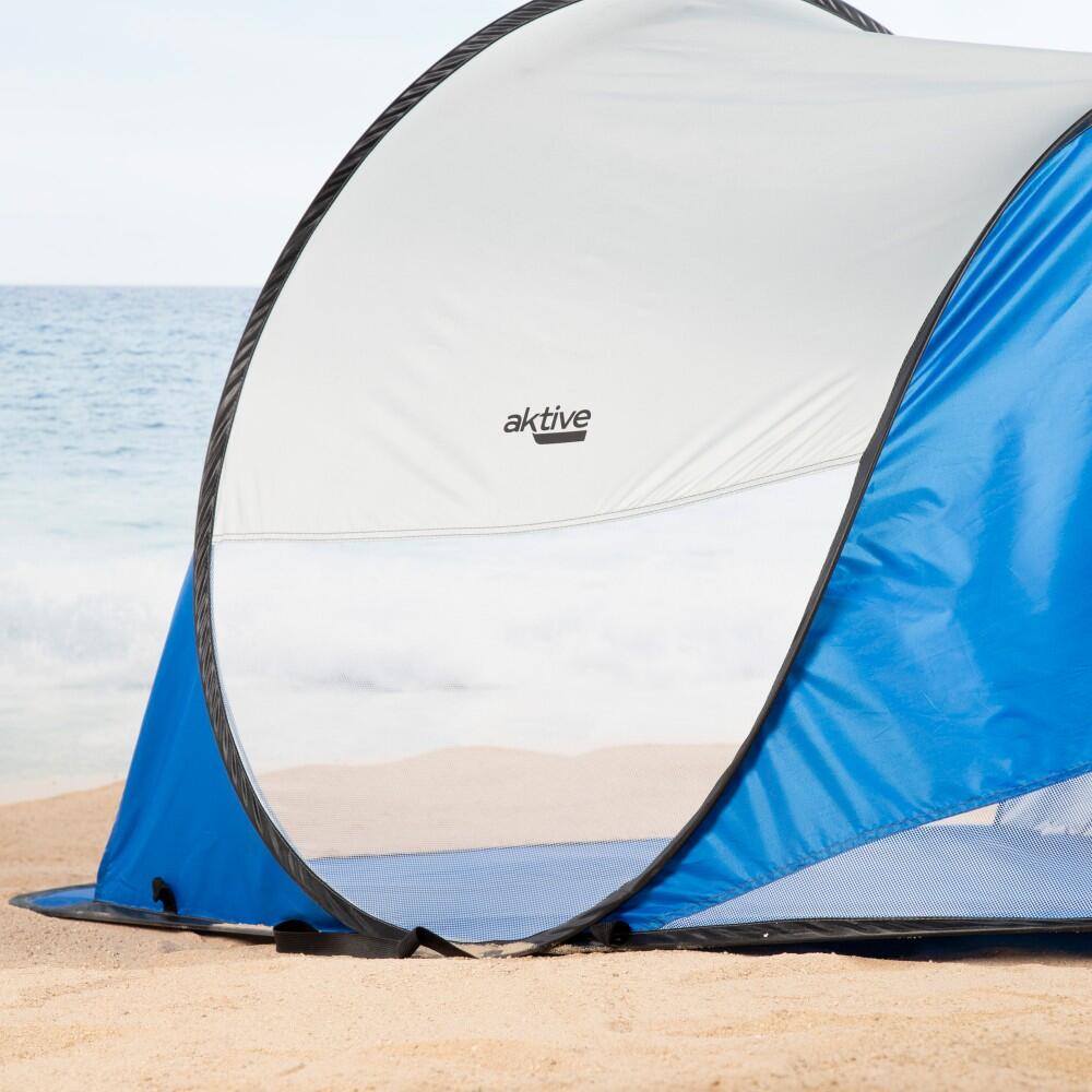 Aktive Corta-vento e tenda de praia Pop Up para 2 pessoas UV50 c/chão 5/7