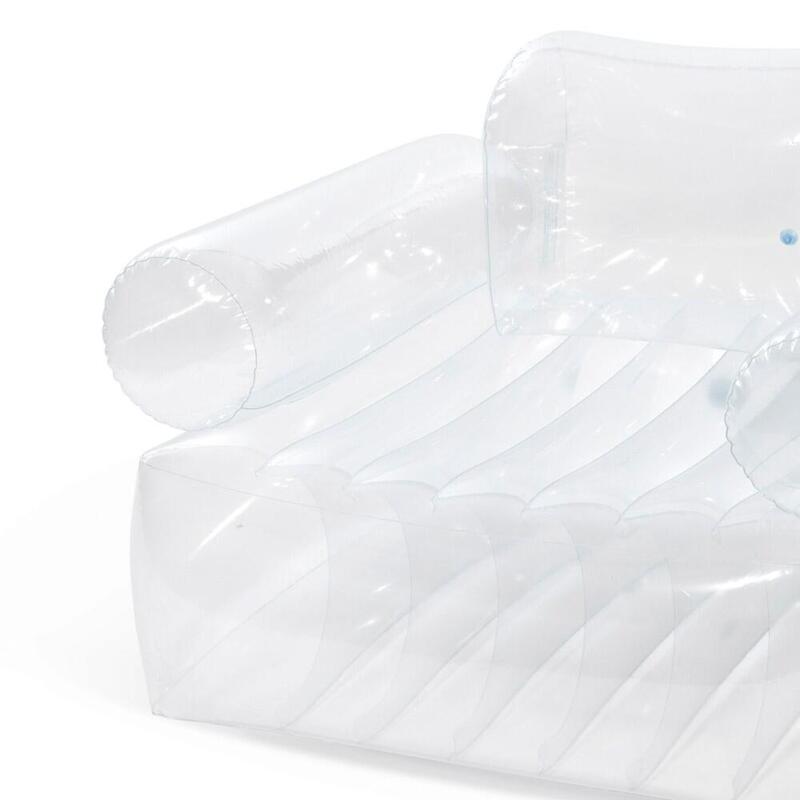 Poltrona inflável individual transparente c/braços 109x107x79 cm INTEX
