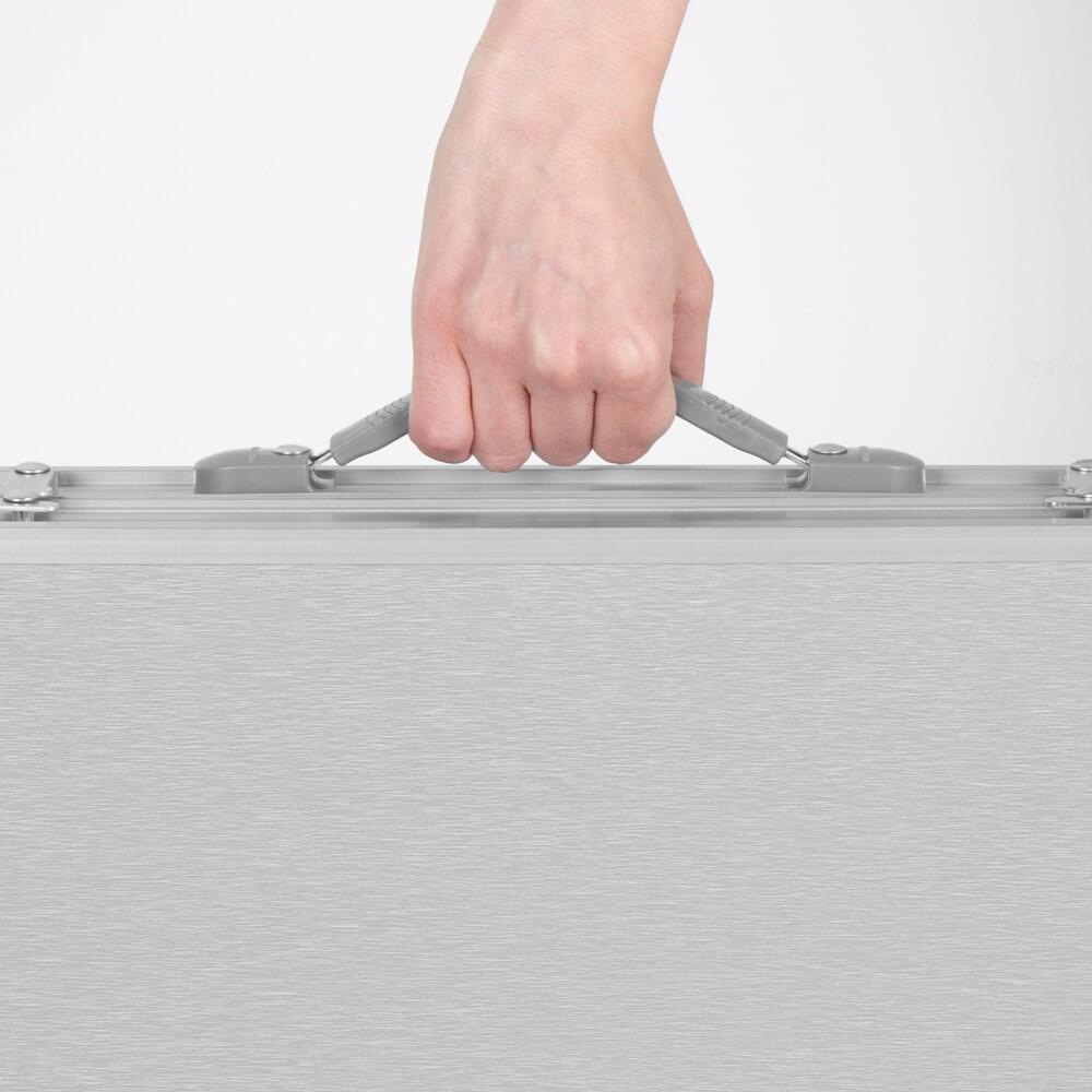 Aktive Table pliable camping valise antidérapante beige avec auxiliaire rouge 5/7