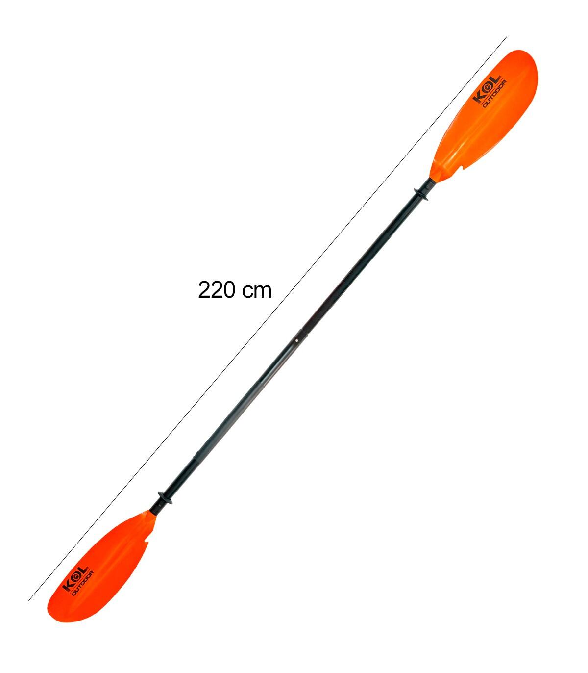 Remo kayak desmontable Kol Outdoor de aluminio 2 piezas 3/6