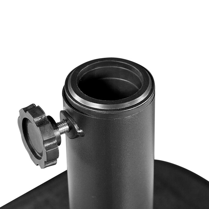 Base cuadrada para sombrilla Ø38/48 mm color negro Aktive