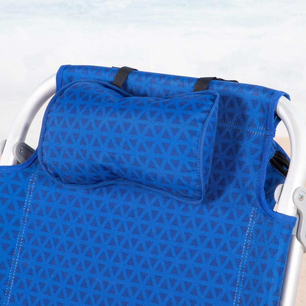 Chaise de plage pliante et inclinable 5 positions avec réfrigérateur Aktive 6/7