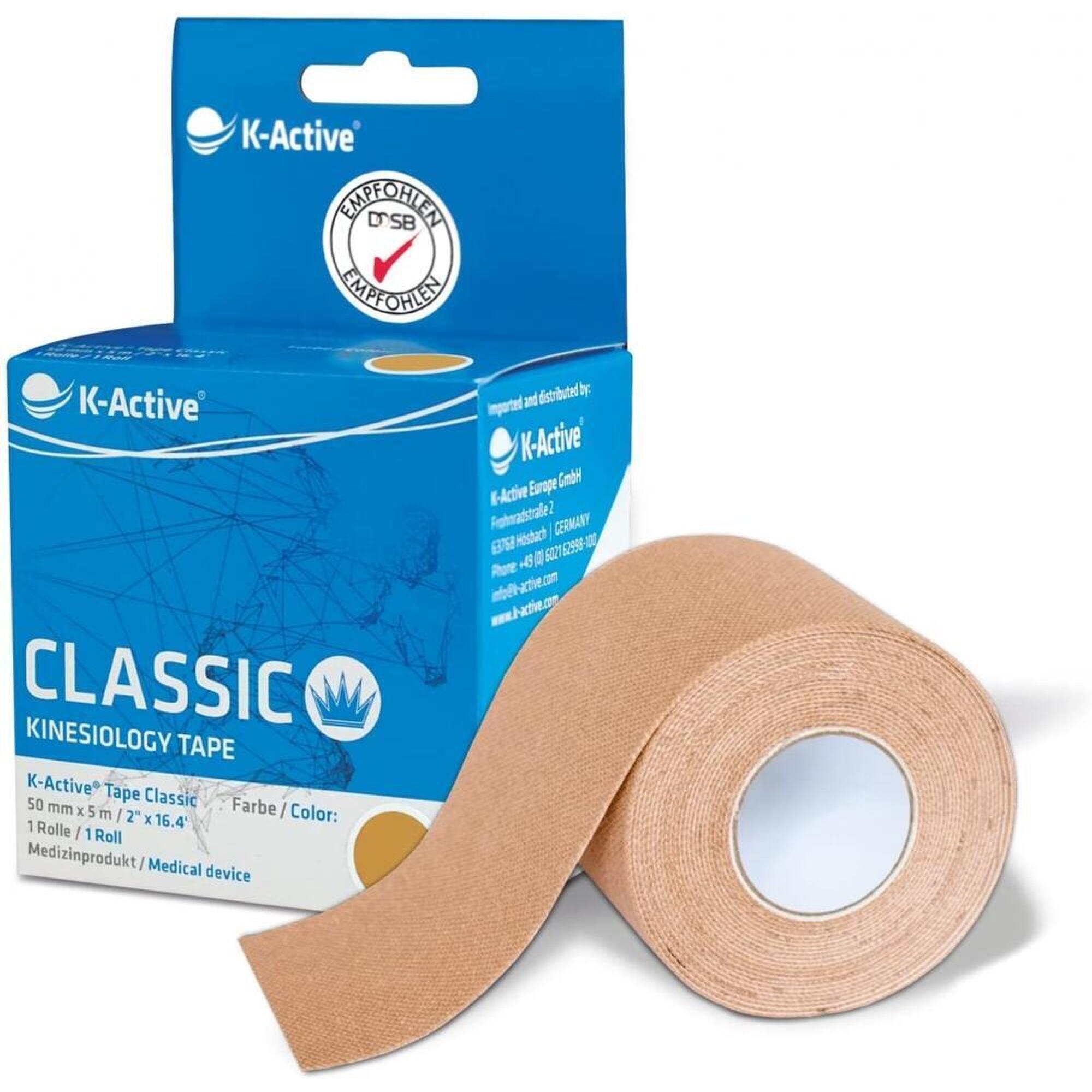 Queralto - 1 Rouleau De Bande Kinesiotape K-active Beige 5cmx5m - Bande De Kinésiologie - Marron - No Size - Decathlon