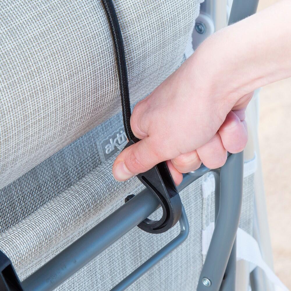 Aktive Carro playa plegable c/ruedas grandes y cuerda de sujeción 6/7