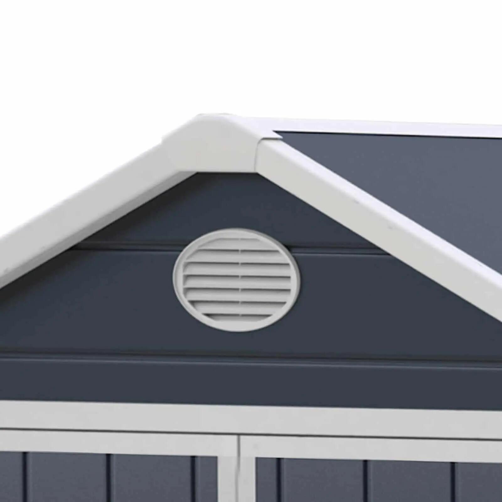Caseta de Resina de Jardín Gardiun Zoe C - 6,99 m² 190x368x226 cm con Suelo Gris 2/5
