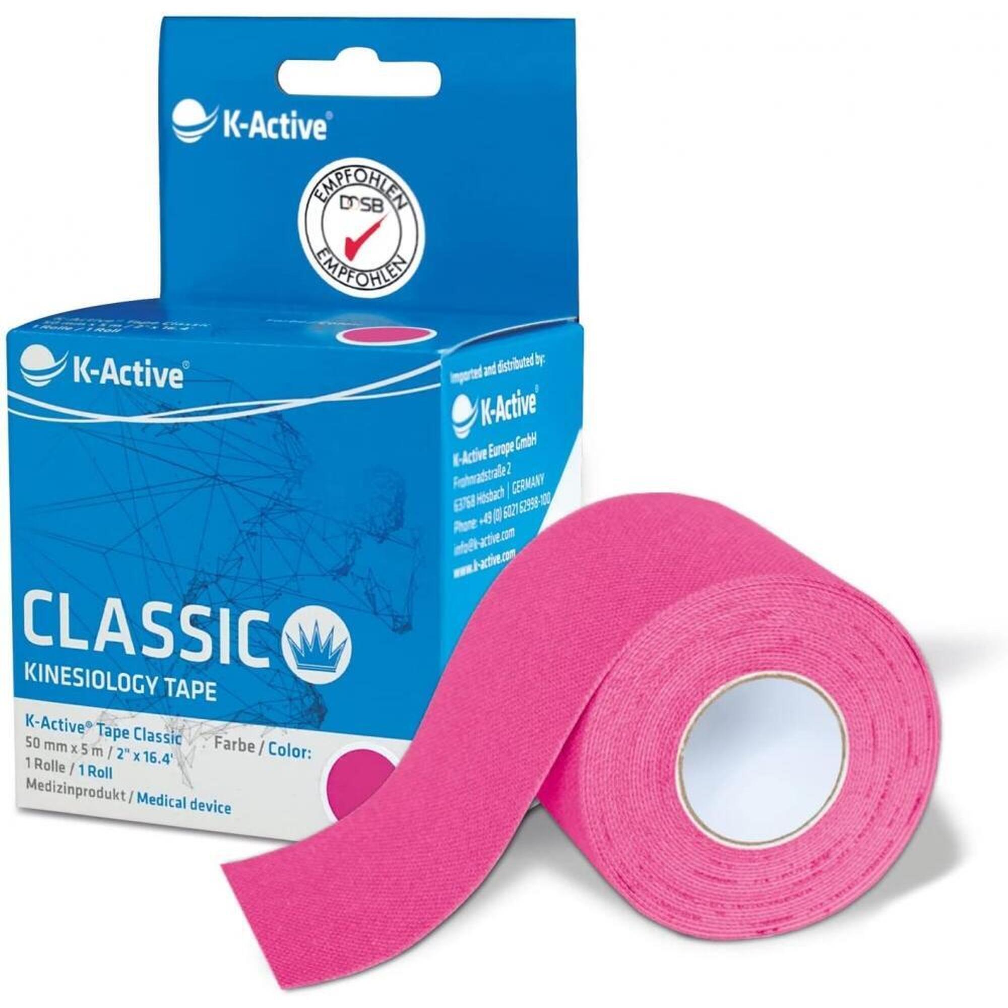 Queralto - 1 Rouleau De Bande Kinesiotape K-active Rose 5cmx5m - Bande De Kinésiologie - No Size - Decathlon