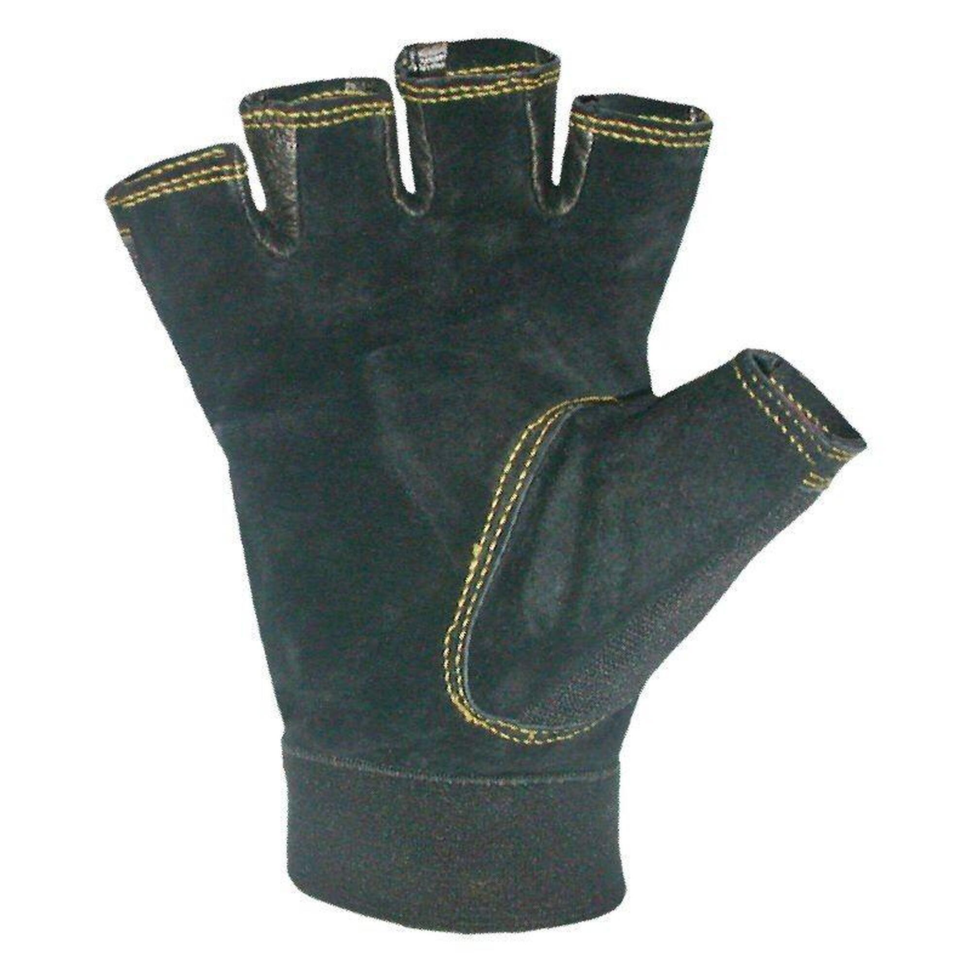 Guantes Caterpillar de medio dedo y piel de cerdo CAT012202