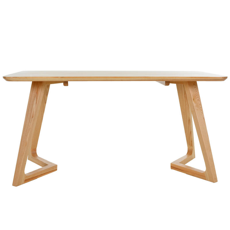 Mesa de jantar retangular Pärumm vico 150x80x75 cm de madeira de cinzas naturais