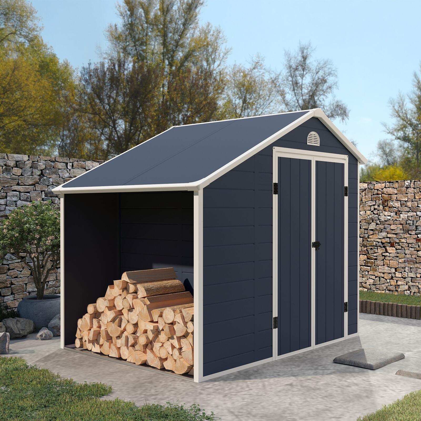 Caseta de Resina Jardín Gardiun Sylvana B- 5 m² con Leñero Exterior 260x192x226 5/5