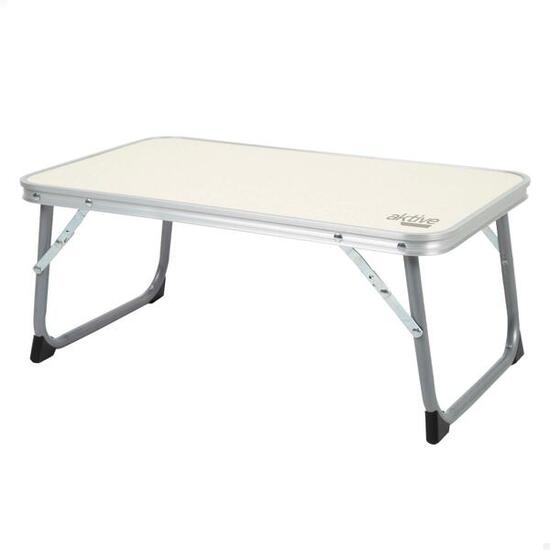Petite table de camping pliante beige, anti-basculement et ultra-légère Aktive
