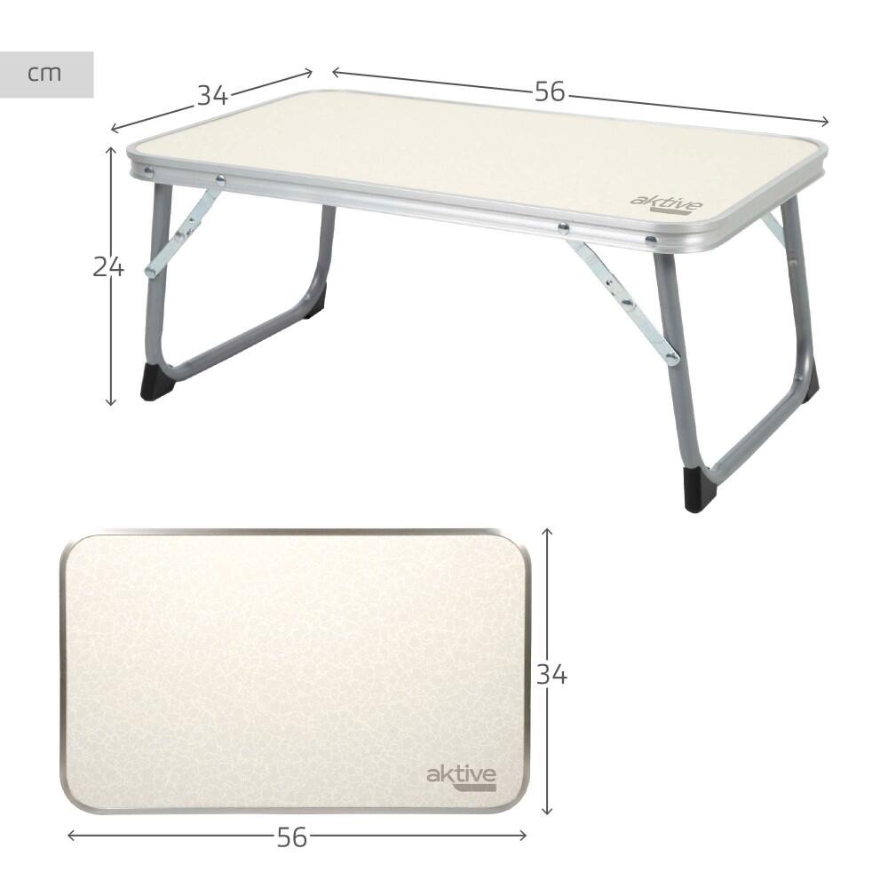Petite table de camping pliante beige, anti-basculement et ultra-légère Aktive 4/7