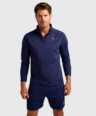 Heren performance longsleeve tenis/padel zwart