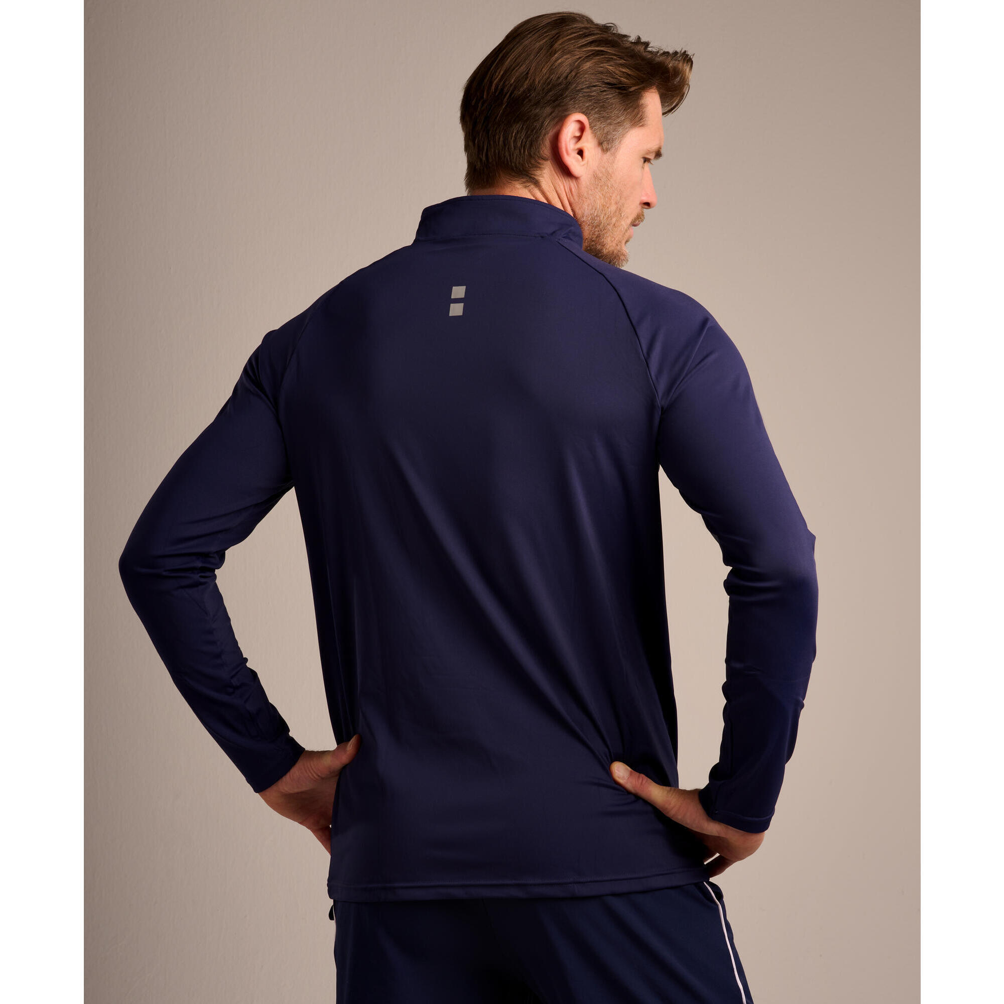 Men's Performance 1/4 Zip Long Sleeve Tennis/Padel Navy Blue