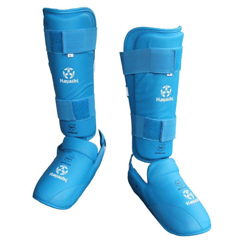 Protége tibibias/pieds WKF bleu S