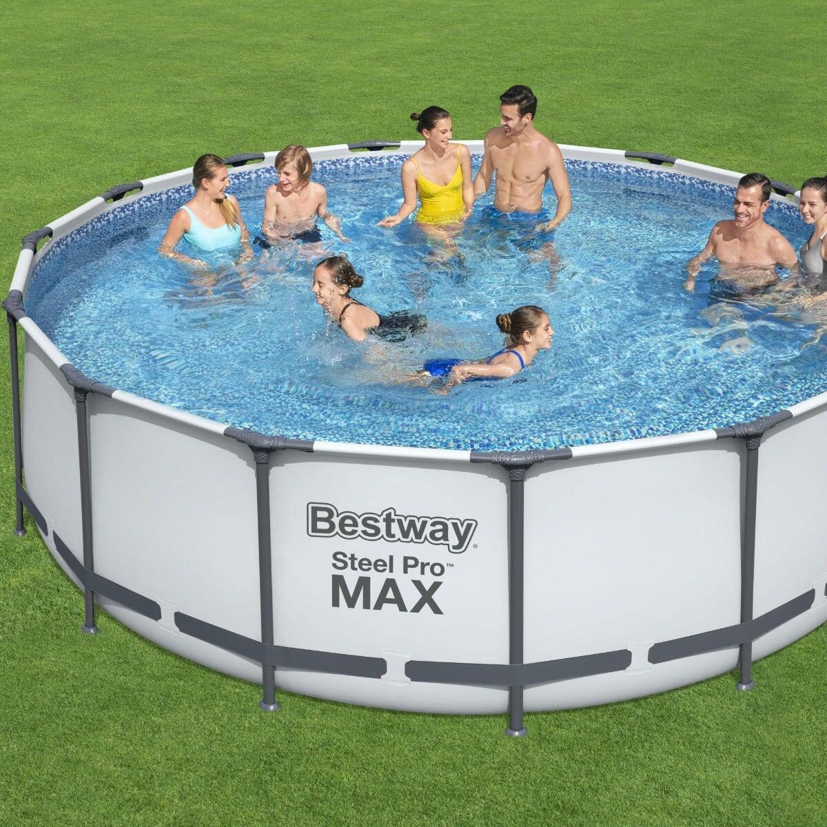Bestway 15ft x 48" Steel Pro MAX Round Above Ground Swimming Pool 2/7