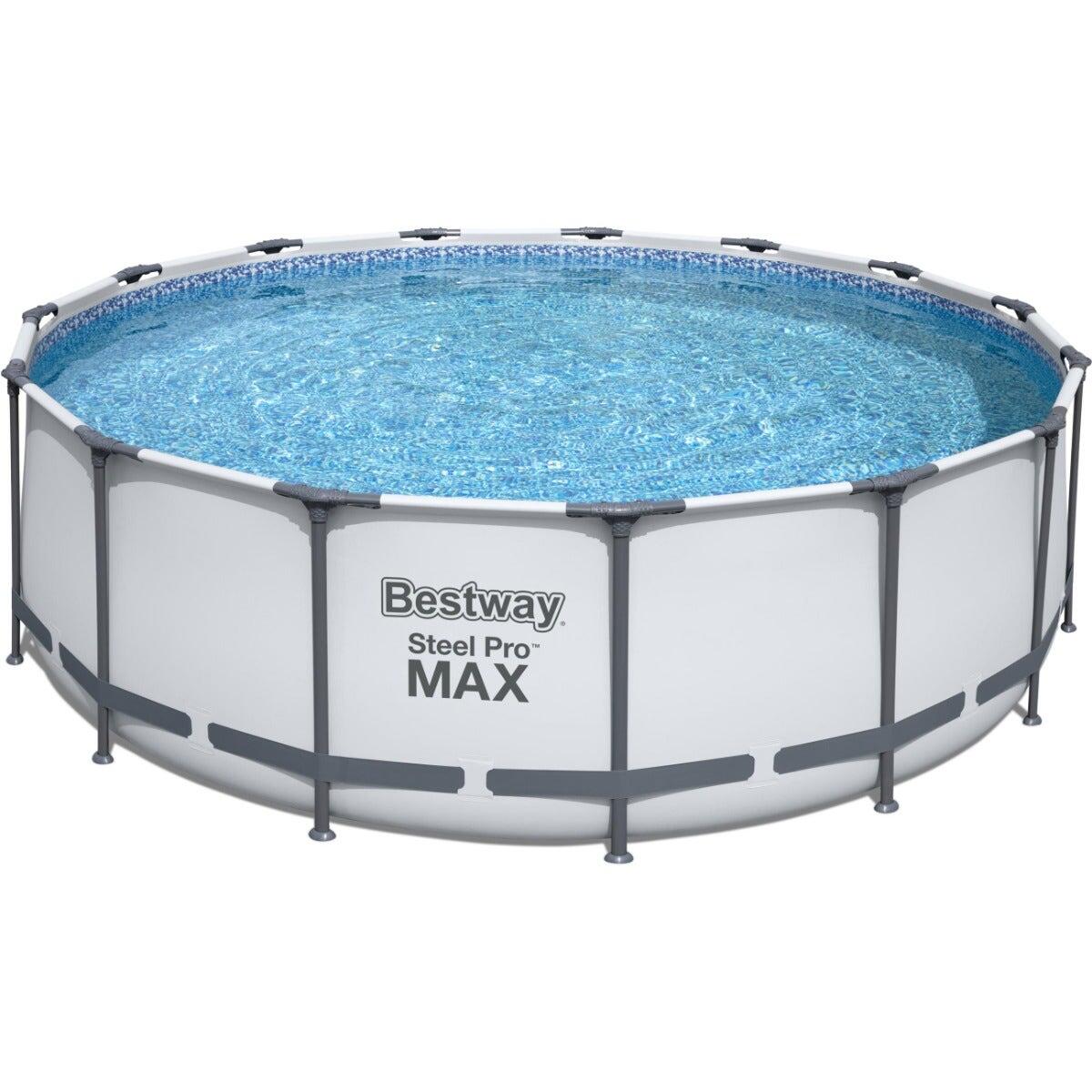 Bestway 15ft x 48" Steel Pro MAX Round Above Ground Swimming Pool 1/7