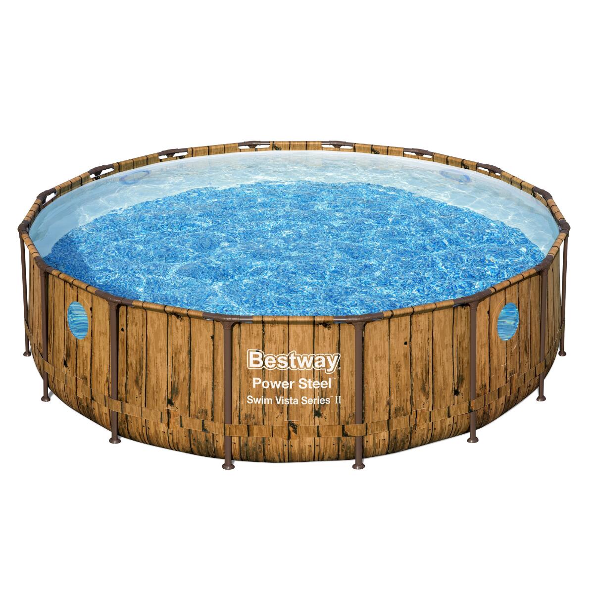 Bestway 16ft x 48" Round Power Steel Swim Vista Series II Above Ground Pool 1/7