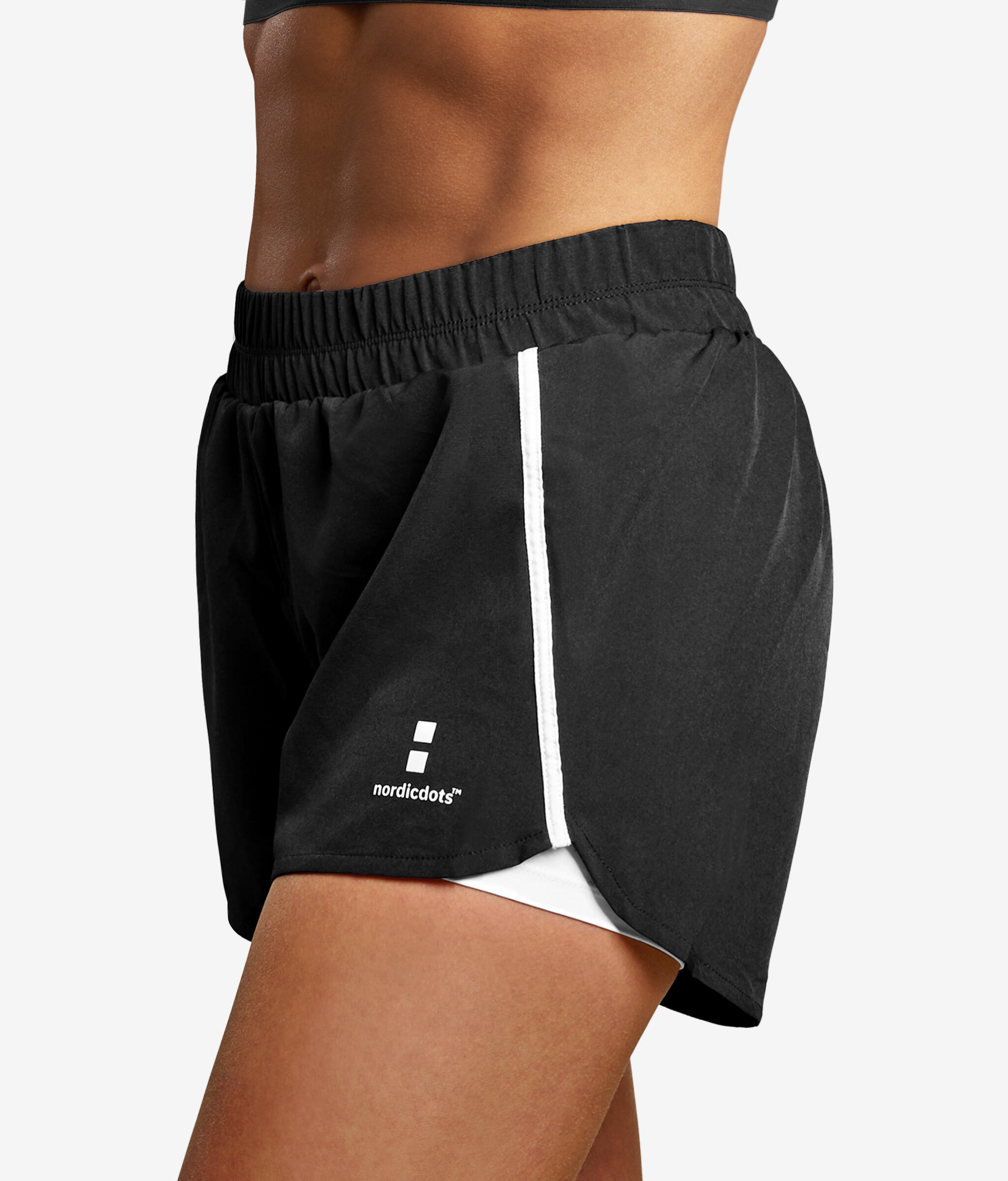 NORDICDOTS Padel/Tennis Trainingsshorts Dames Zwart