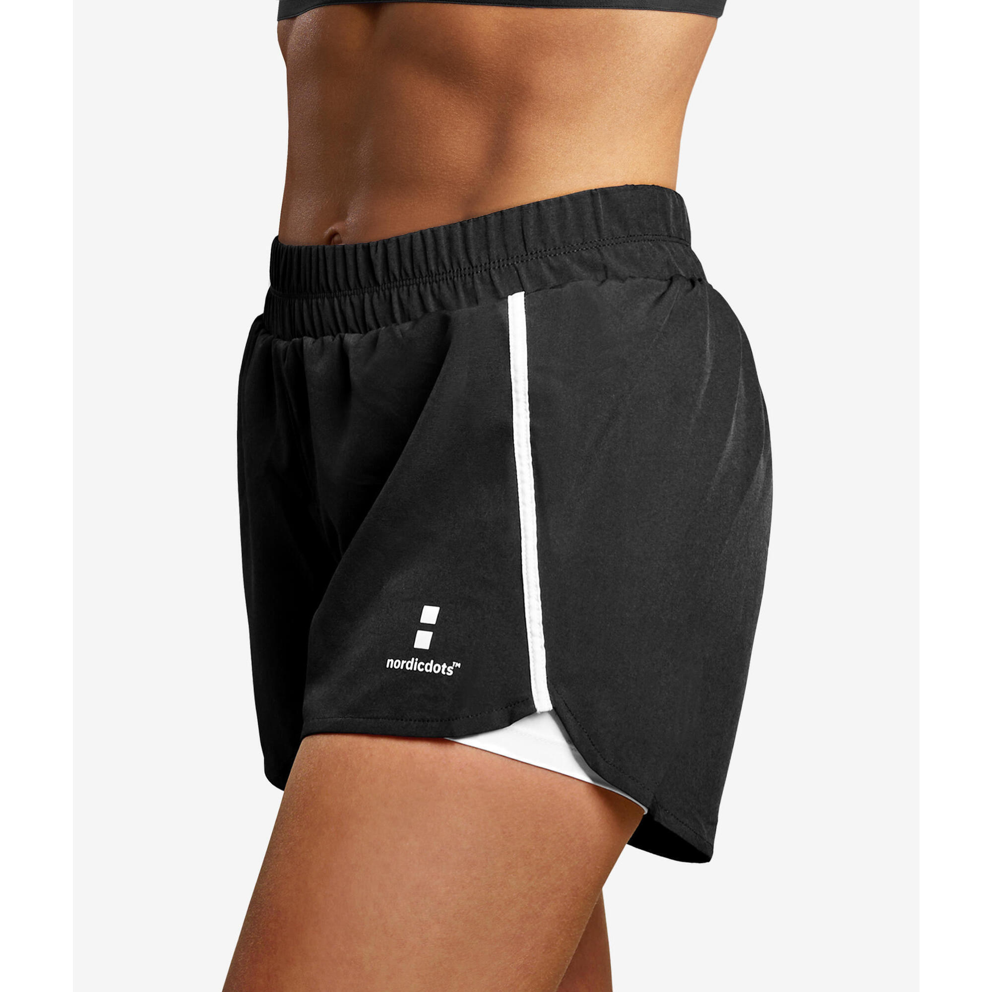 Nordicdots - Short D'Entraînement Tennis/padel Femme - Noir - Short - Noir - 36 Xs - Decathlon