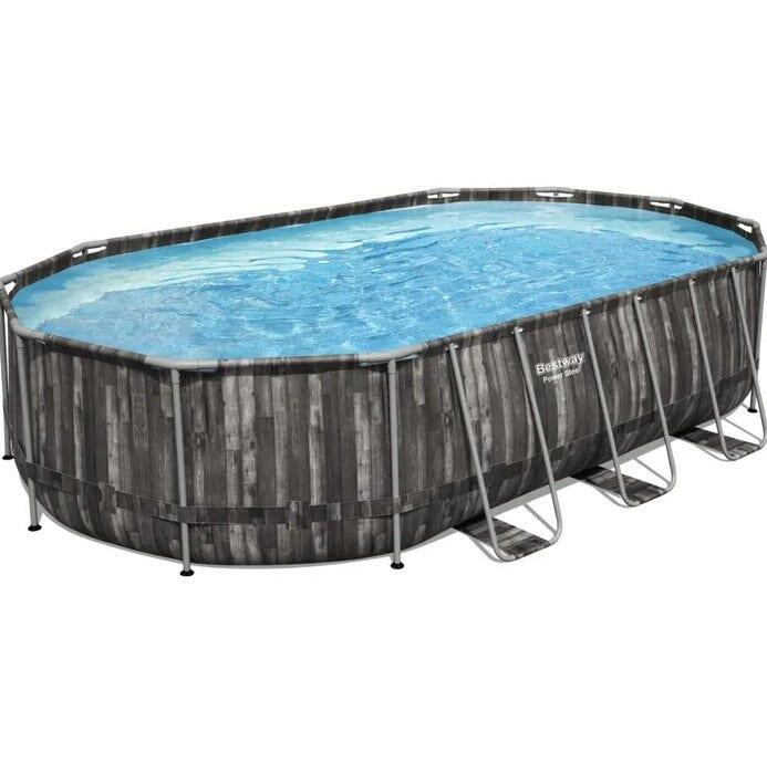 Bestway Power Steel Oval 20ft x 12ft x 48" Above Ground Swimming Pool 1/7
