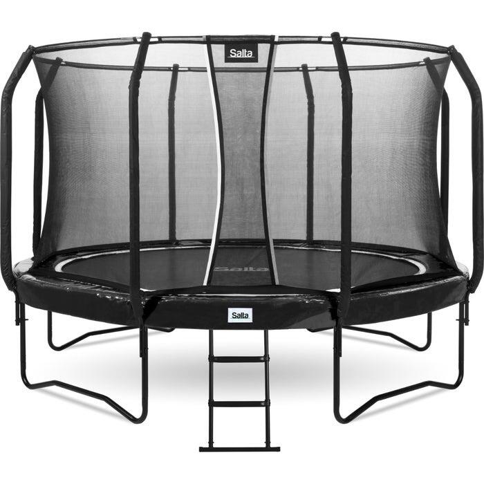 10ft Salta Black Round First Class Edition Trampoline with Enclosure 1/7