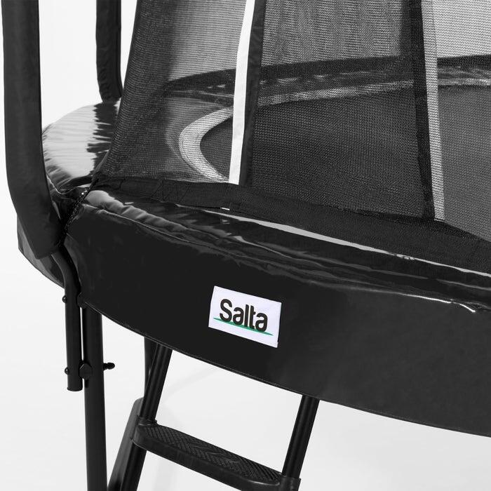 14ft Salta First Class Black  Round Trampoline with Enclsoure 4/7