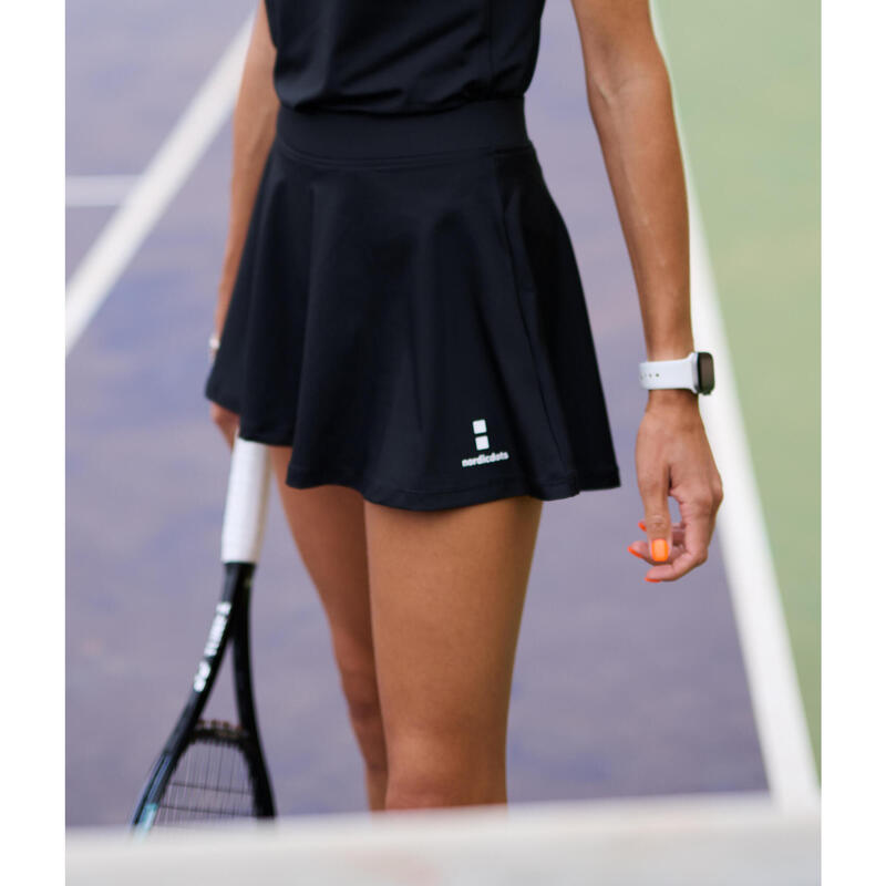 Elegance Jupe de Tennis/Padel Femme Noire