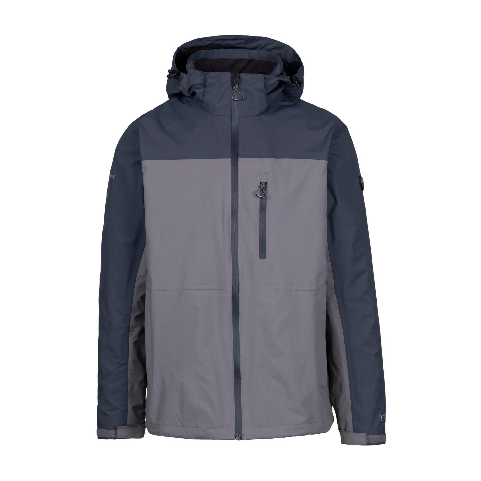 Trespass - Veste Imperméable Curbridge Homme (gris Orage) - Coupe-pluie - Bleu|gris - 48 Xl - Decathlon