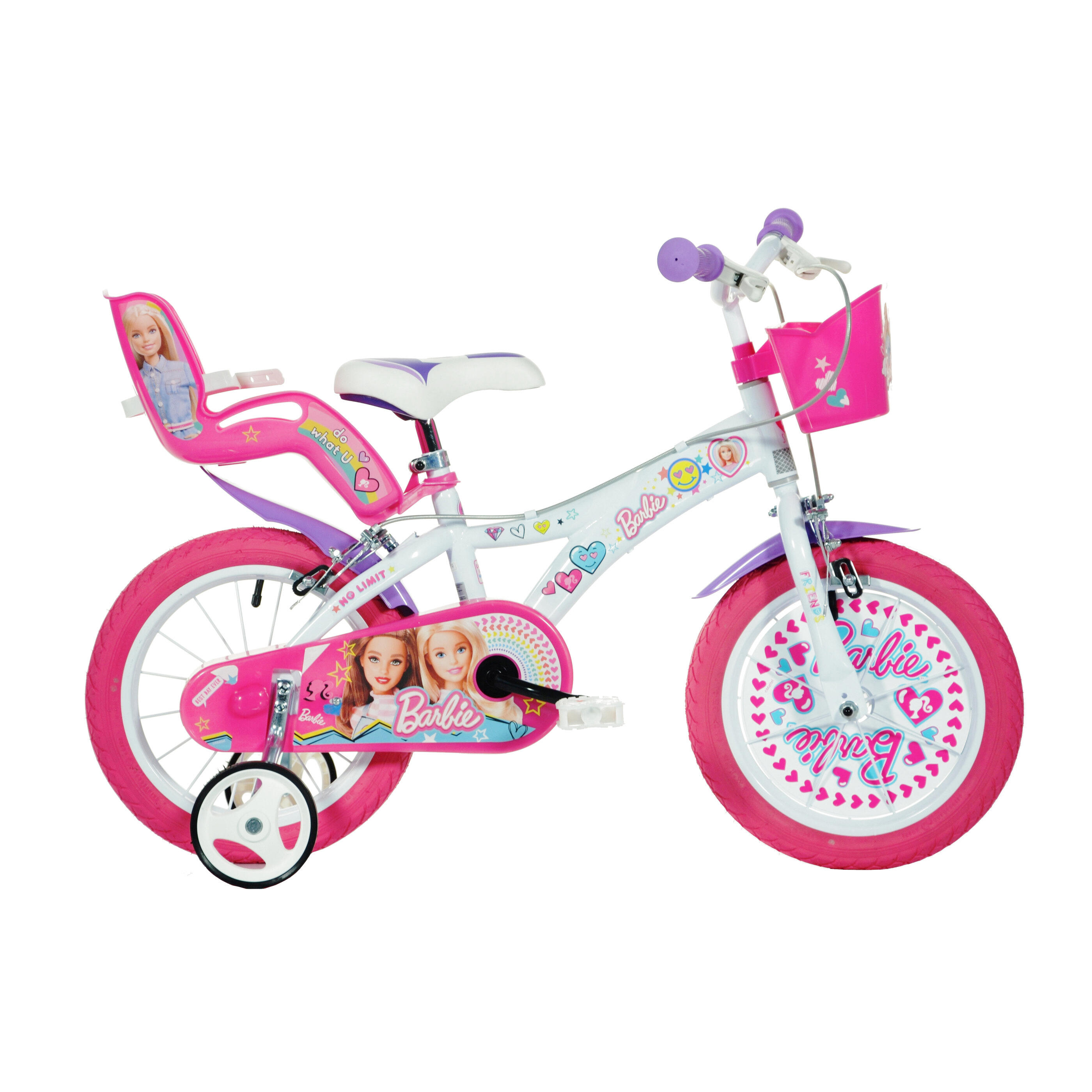 DINO BIKES Barbie 16" Bikes with Removable Stabilisers