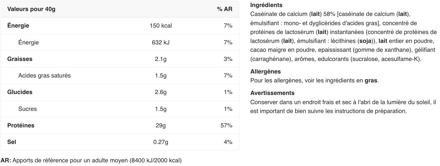 Préparation protéinée - Protein Pudding - Double Chocolat 400g 2/3