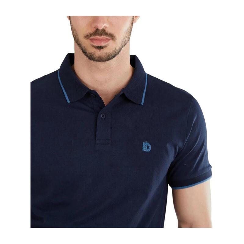 Tricou cu guler Incognito Mono Poloshirt - albastru inchis barbati