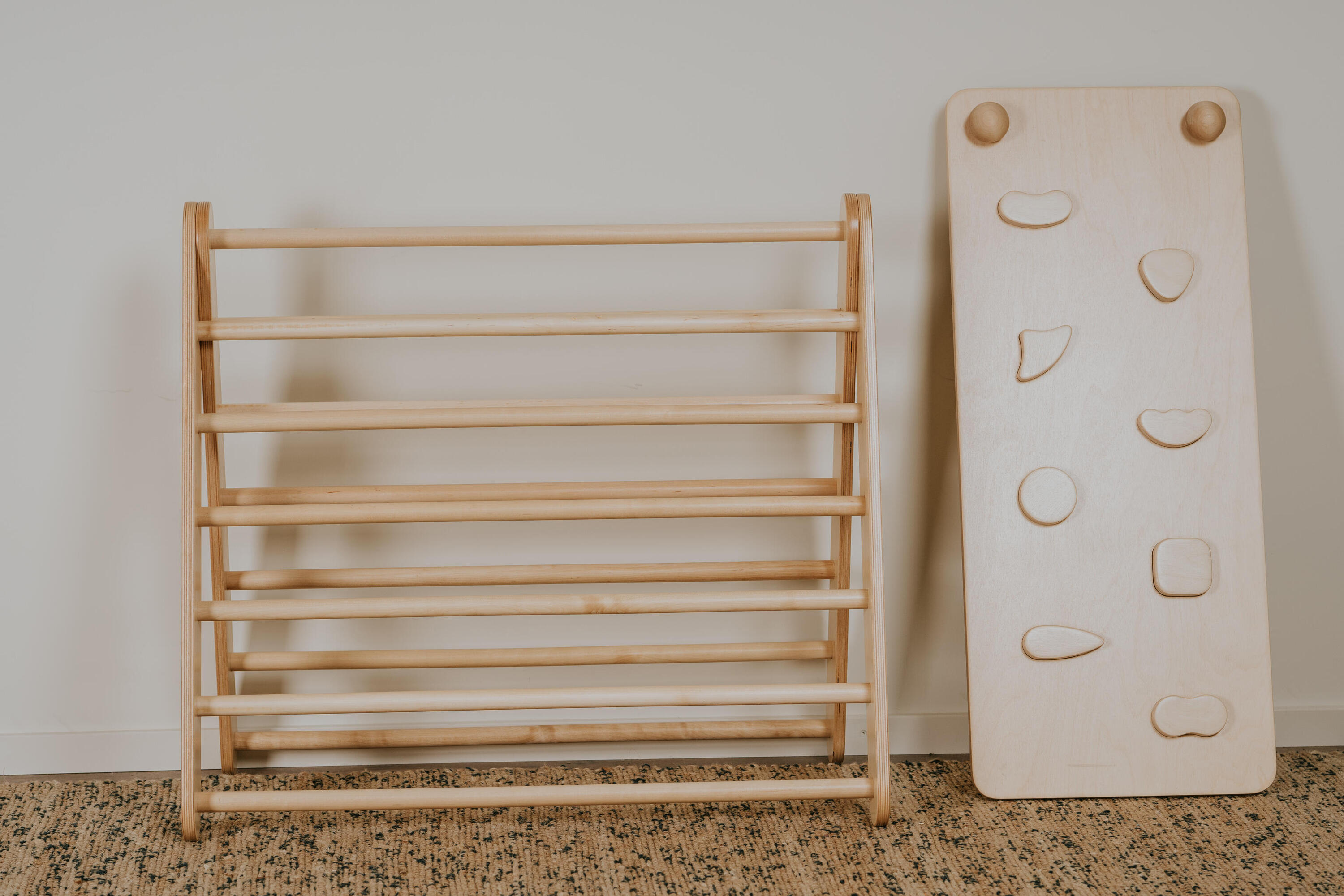Zweedse Muur en Driehoek Klim Set 2in1, Montessori 7/8