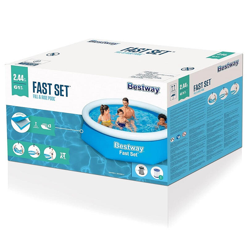 Piscina Hinchable Autoportante Infantil Bestway Fast Set 244x61 cm con Depurador