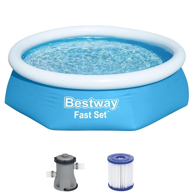 Bestway - Bestway Piscine Autoportante Ronde Fast Set 244 X 61 Cm Avec Filtration - Piscine - Bleu - Taille Unique - Decathlon